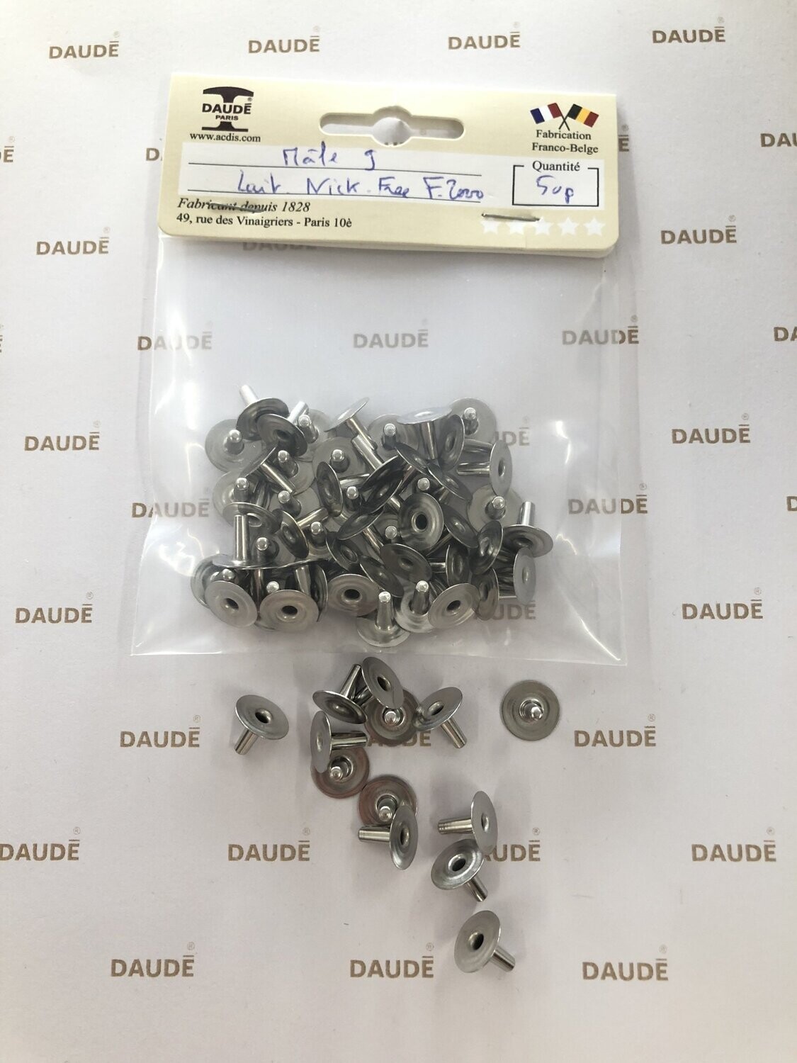 Male simple 9 Laiton - lot de 50 pièces