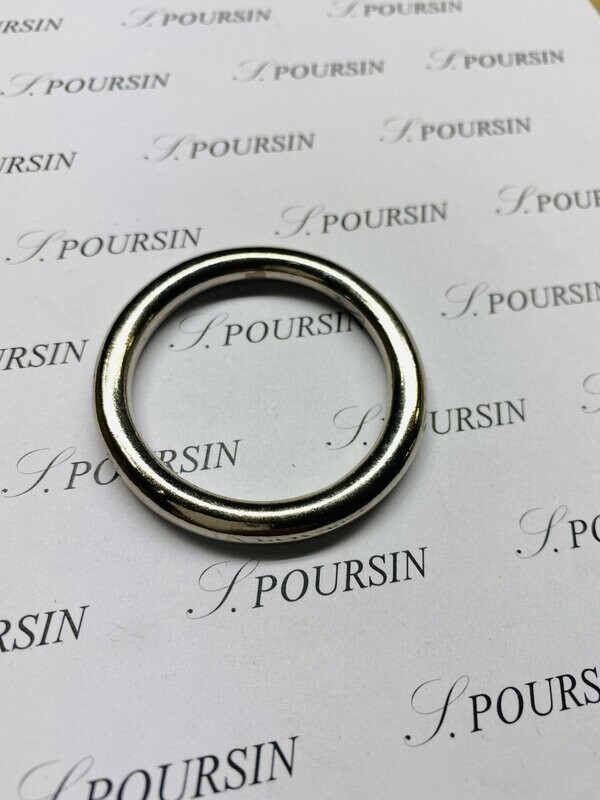 Anneau Fondu 40mm Laiton Nickel - lot de 2 pièces
