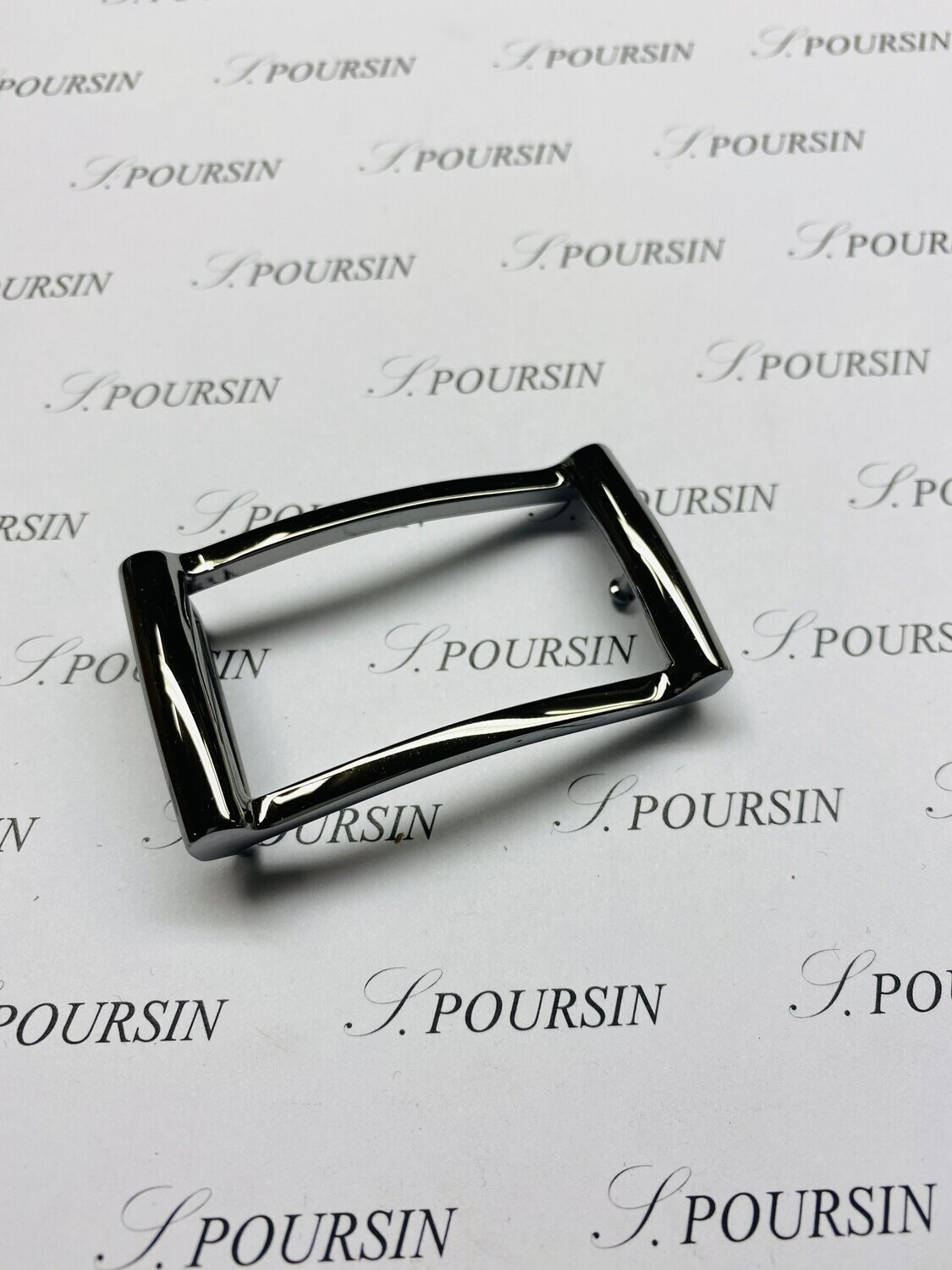 Boucle Double 248/30 à Pont & Tenon Laiton Poli Main Black Ruthénium - 1 pièce