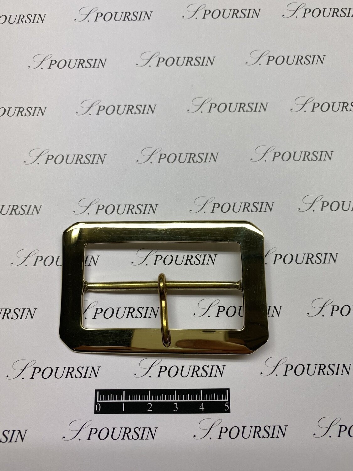 Boucle Carnier 60mm 1 Ardillon Laiton Poli Main - 1 pièce