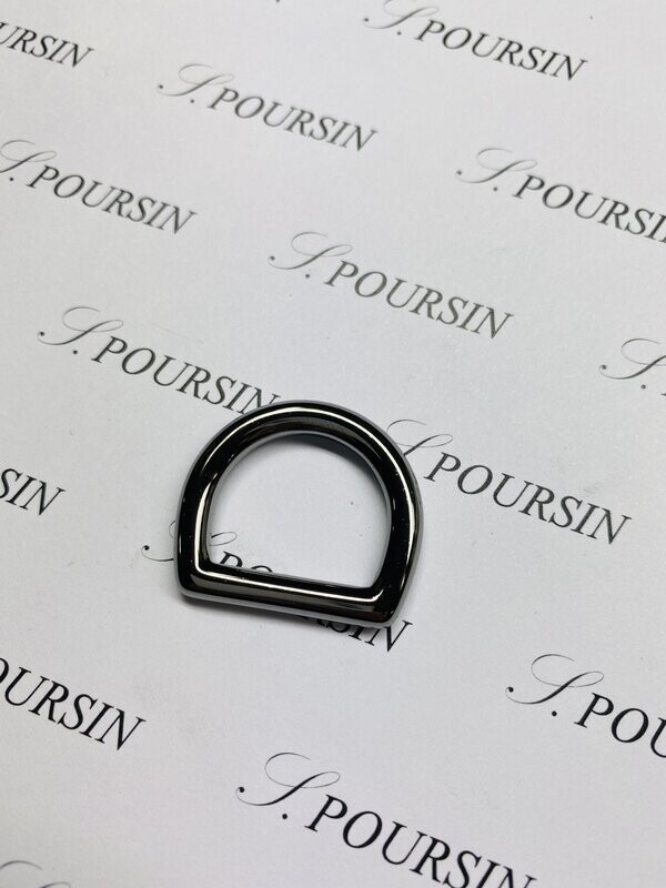 Dé fondu 20mm Laiton Poli Main Ruthénium - lot de 2 pièces
