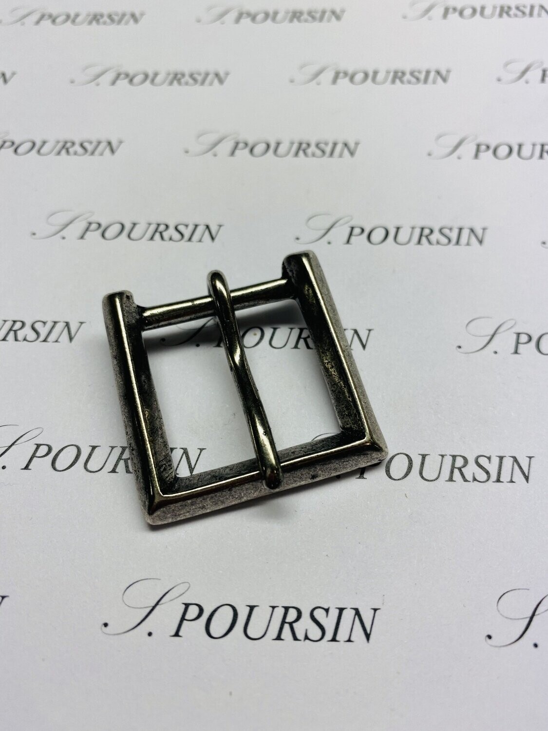 Boucle 648/25 Carré Laiton Vieil Argent Clair Verni - lot de 2 pièces
