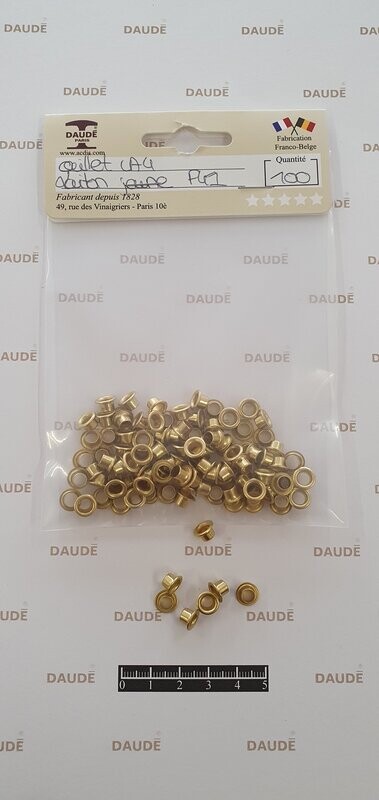 Oeillet LA4 Laiton - lot de 100 pièces