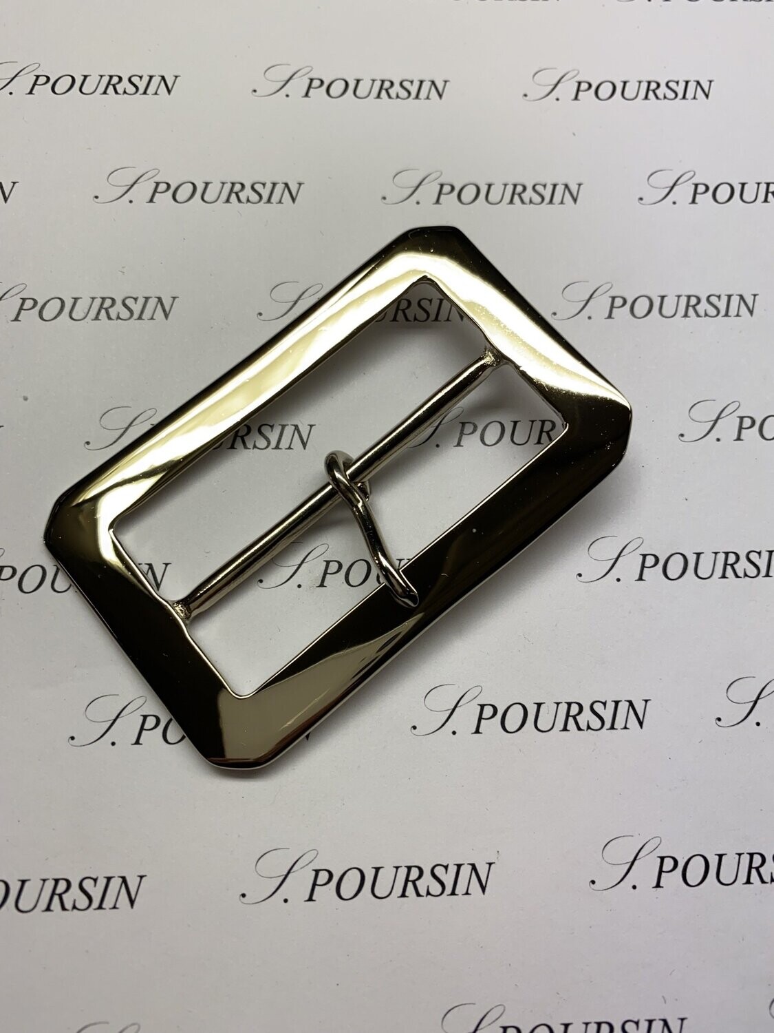 Boucle Carnier 60mm 1 Ardillon Laiton Poli Nickel - 1 pièce