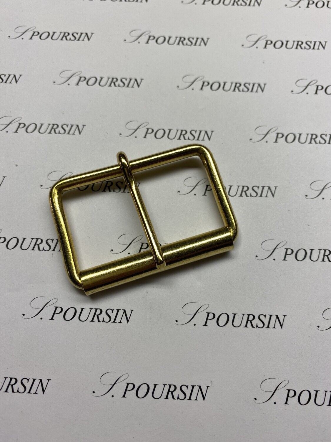 Boucle à Rouleau 50x30x4,4 Non Soudée Laiton Poli Bille  -  lot de 5 pièces