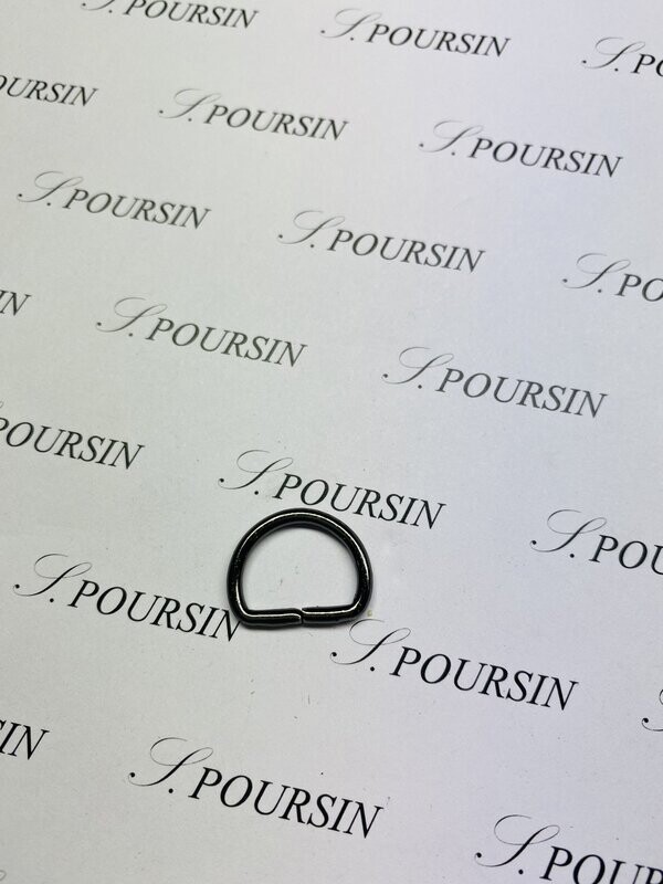 Dé 1/2 Rond 14x24 Non Soudé Laiton Nickel Noir Verni - lot de 10 pièces