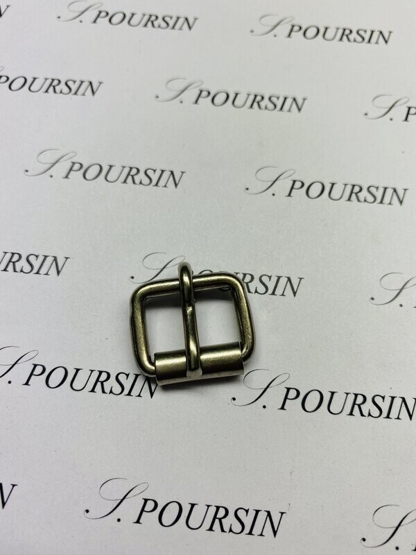 Boucle à Rouleau 16x3,4 Non Soudée Laiton Nickel Mat - Bonne Affaire !  - lot de 10 pièces
