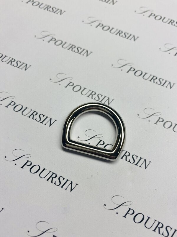 Dé fondu 18mm Laiton Poli Main Nickel - lot de 2 pièces