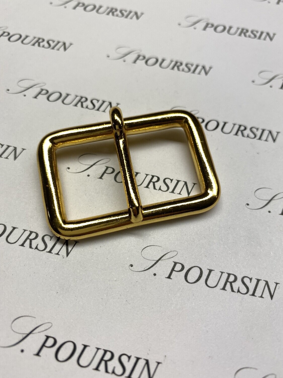 Boucle CARNS 35x20x49 Non Soudé Laiton Poli Bille Doré Or 3N Verni - lot de 2 pièces