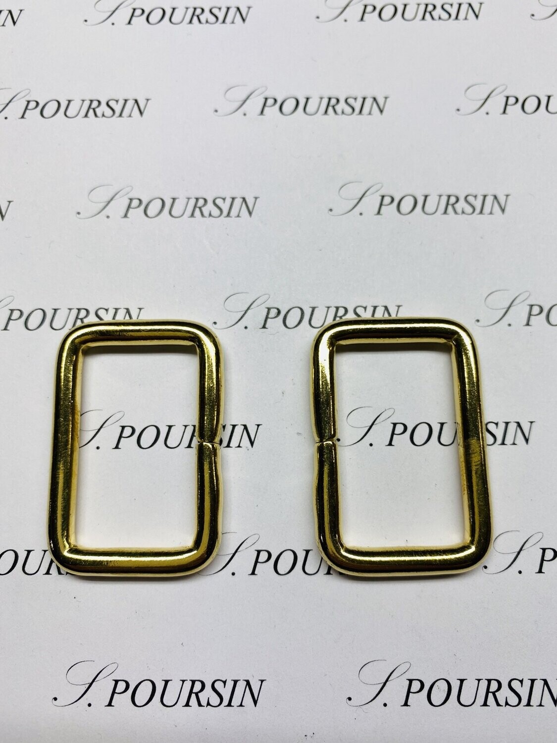 Passant 35x20 49 Non Soudé Laiton Poli Bille - lot de 10 pièces