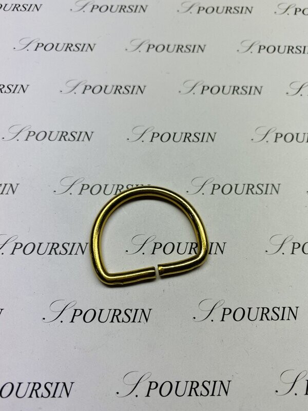 Dé 1/2 Rond 30x39 Non Soudé Laiton Poli Bille -  lot de 10 pièces