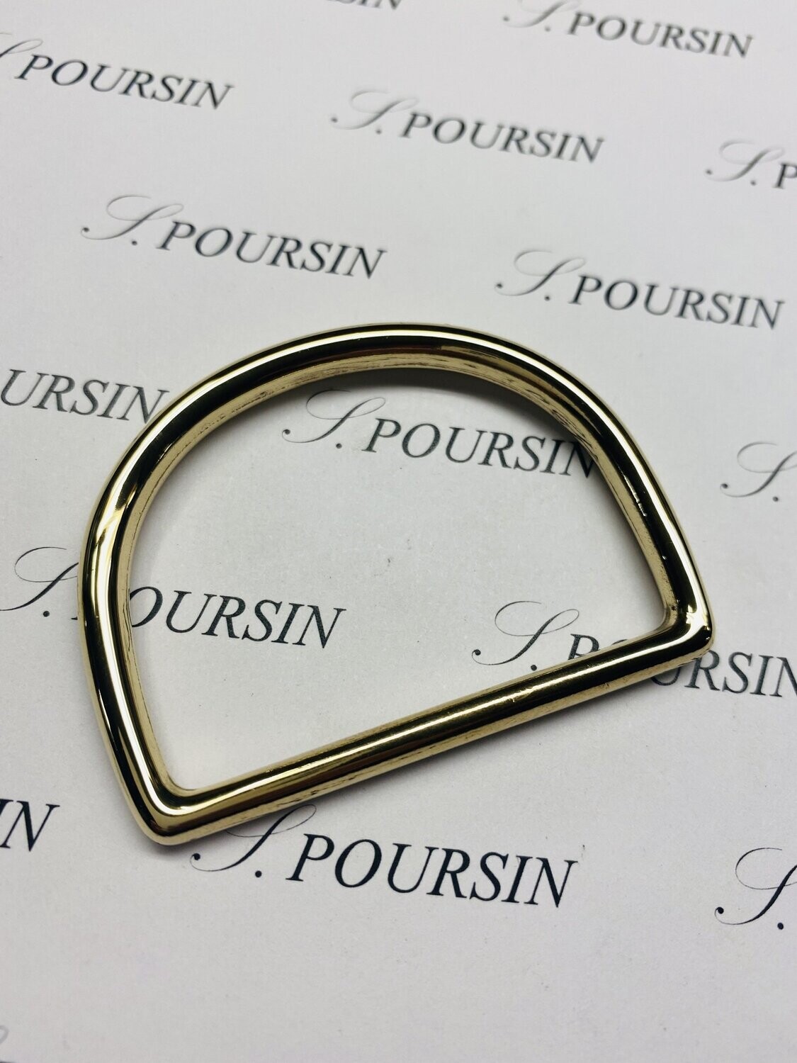 Dé fondu 50mm Laiton Poli Main  - lot de 2 pièces