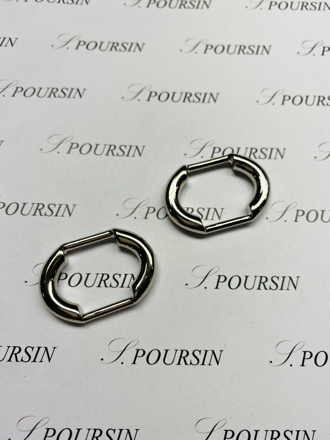 Attache 2020D/16 Laiton Poli Main Nickel  - lot de 2 pièces