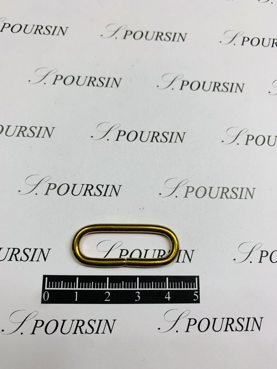 Passant Ovale 30x09 30 Non Soudé Laiton Poli Bille -  lot de 10 pièces