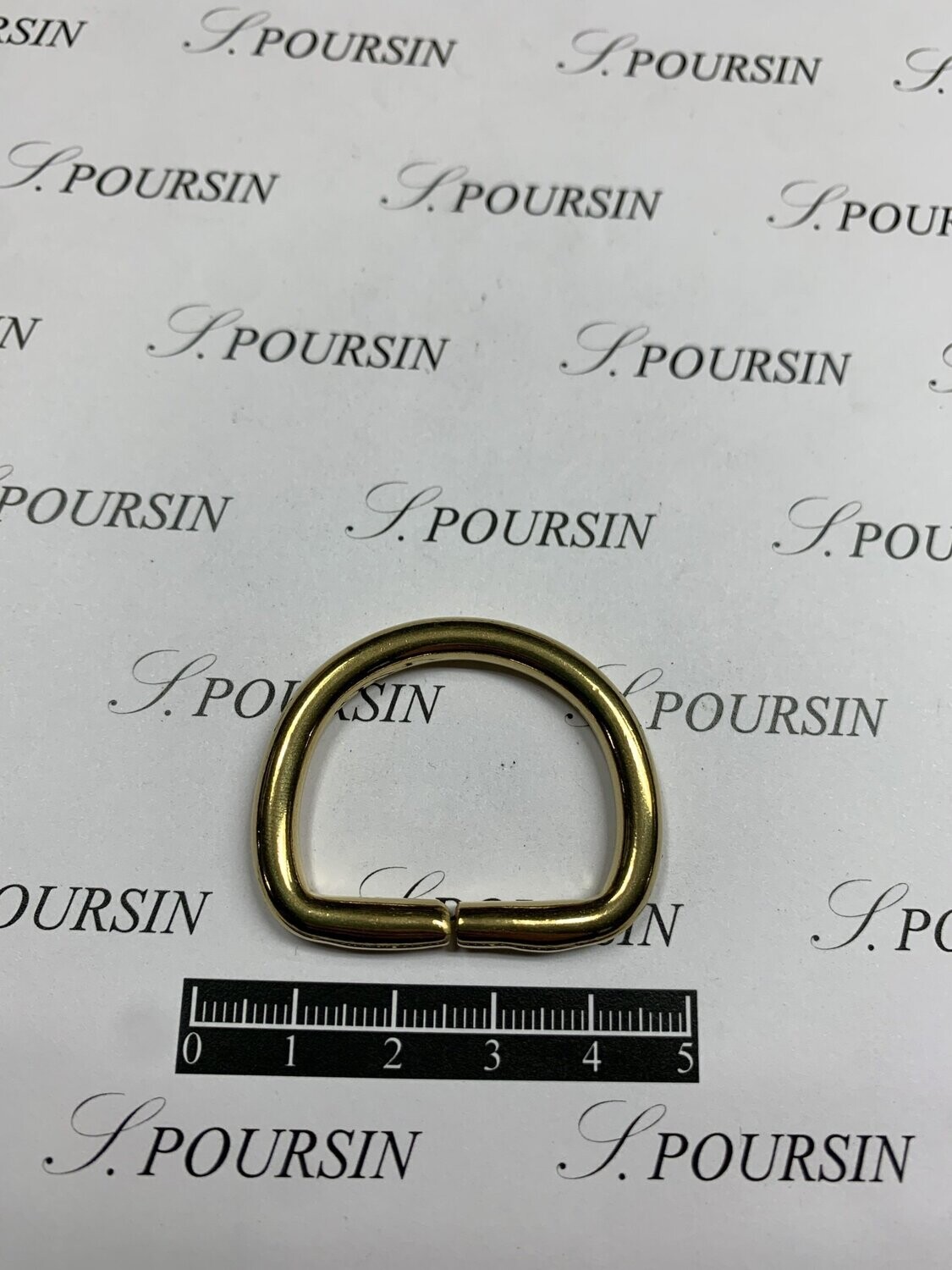 Dé 1/2 Rond 30x49 Non Soudé Laiton Poli Bille -  lot de 10 pièces