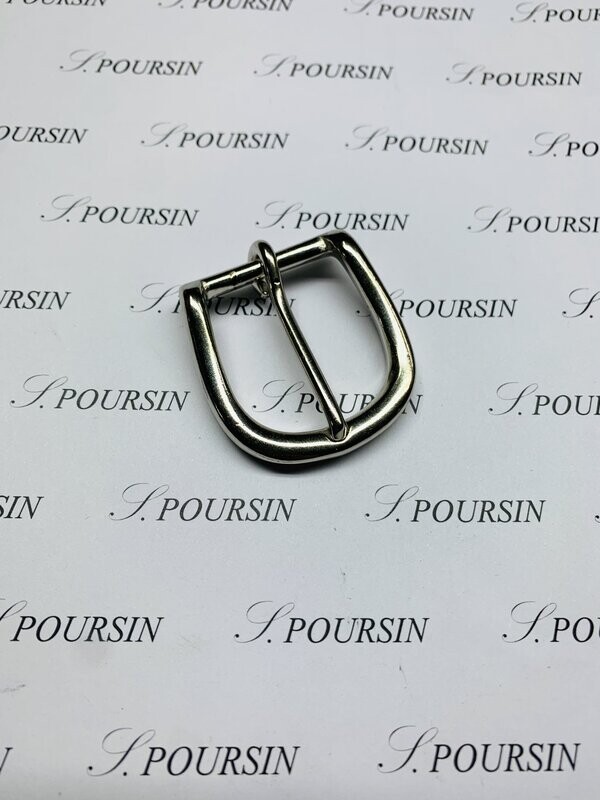 Boucle 253/30 Laiton Poli Bille Nickel- lot de 2 pièces