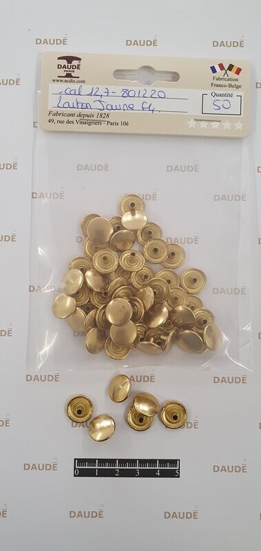 Calotte 1-801220 / 12,7mm Laiton - lot de 50 pièces