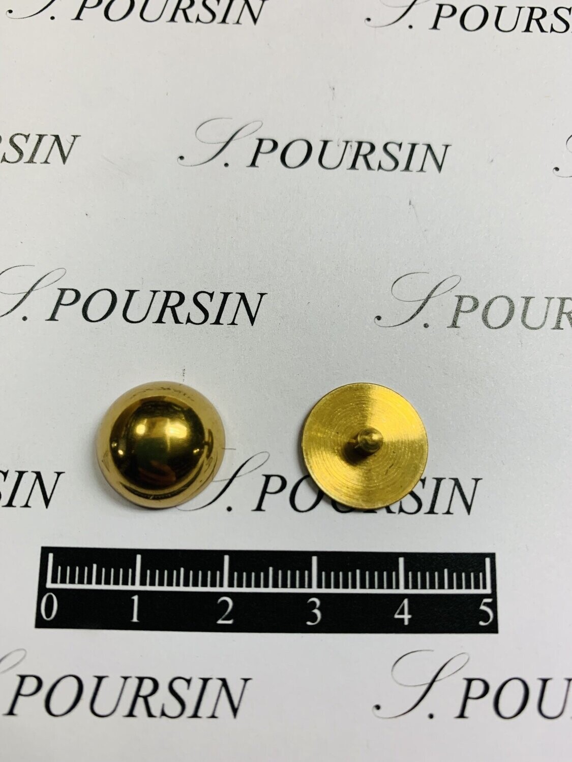Calotte 15mm  à Vis non fendue 15x6 Laiton Poli Verni - lot de 4 pièces