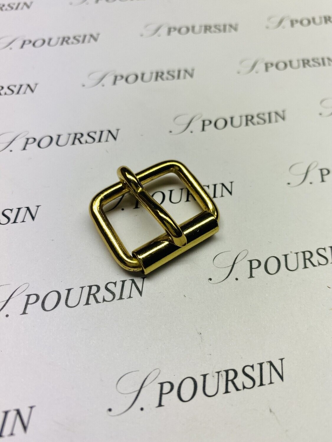 Boucle à Rouleau 20x15x3,4 Non Soudée Laiton Poli Bille Verni  - lot de 10 pièces