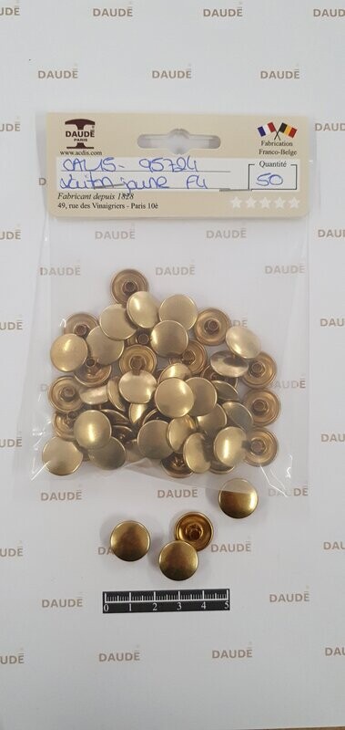 Calotte 1-95724 / 15mm Laiton - lot de 50 pièces