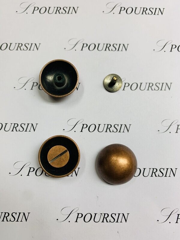 Calotte 20mm à Vis fendue 10x8 Laiton Vieux Cuivre Verni  - Bonne Affaire! - lot de 4 pièces