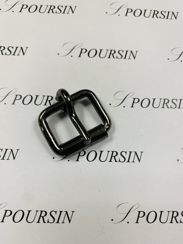 Boucle à Rouleau 18x12x3,4 Non Soudée Laiton Nickel Noir Verni - lot de 10 pièces