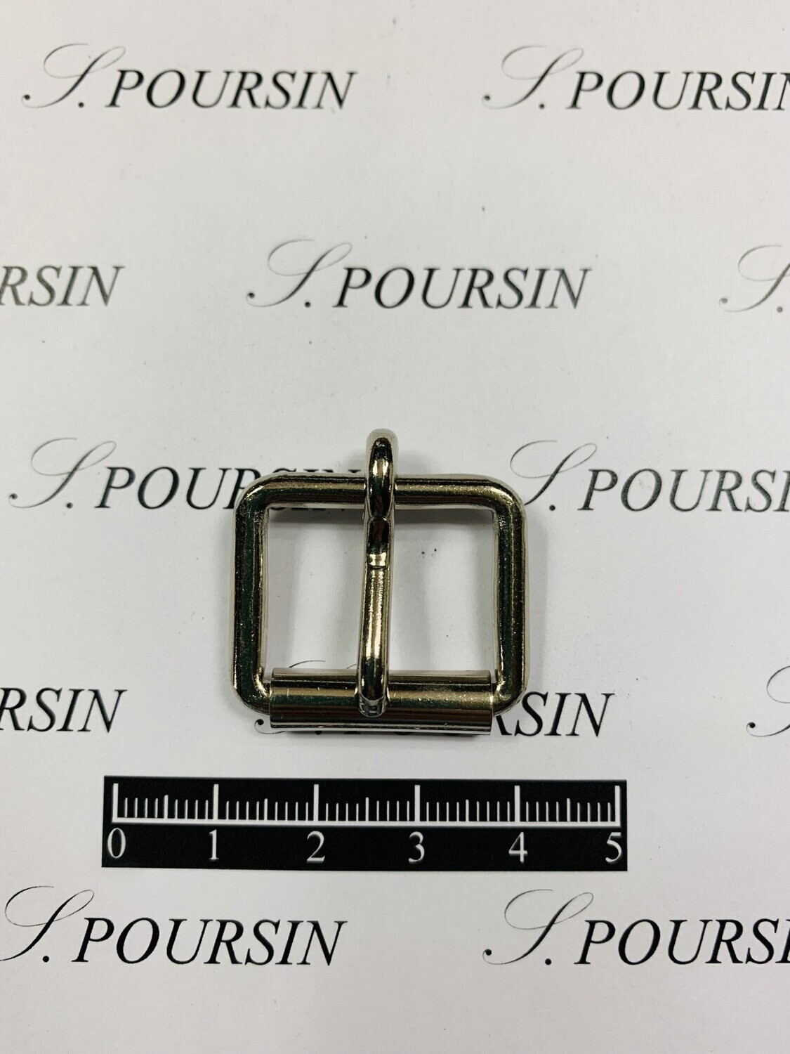 Boucle à Rouleau 22x17x3,4 Non Soudée Laiton Poli Bille Nickel  - lot de 10 pièces