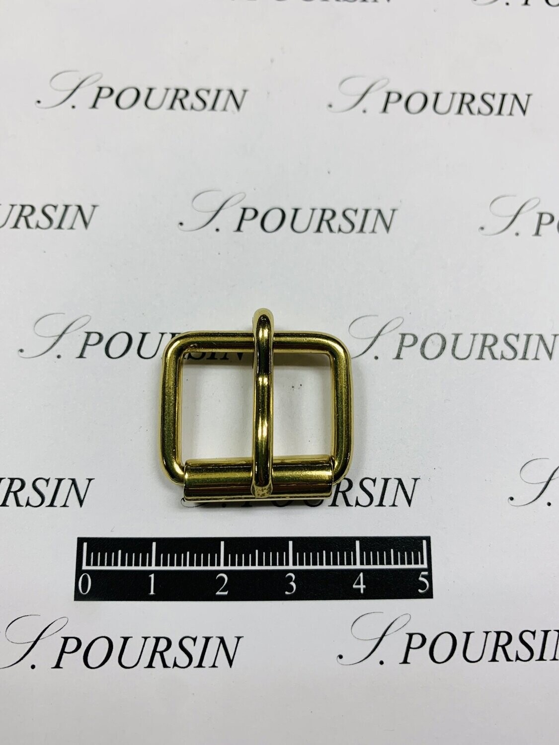 Boucle à Rouleau 22x17x3,4 Non Soudée Laiton Poli Bille Verni  - lot de 10 pièces