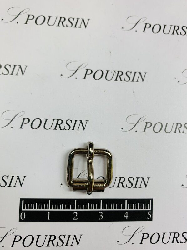 Boucle à Rouleau 12x10x2,7 Non Soudée Laiton Poli Bille Nickel - lot de 10 pièces
