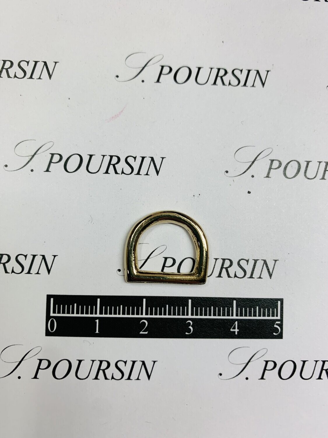 Dé fondu 12mm Laiton Poli Bille Doré 0,5N Verni - lot de 4 pièces