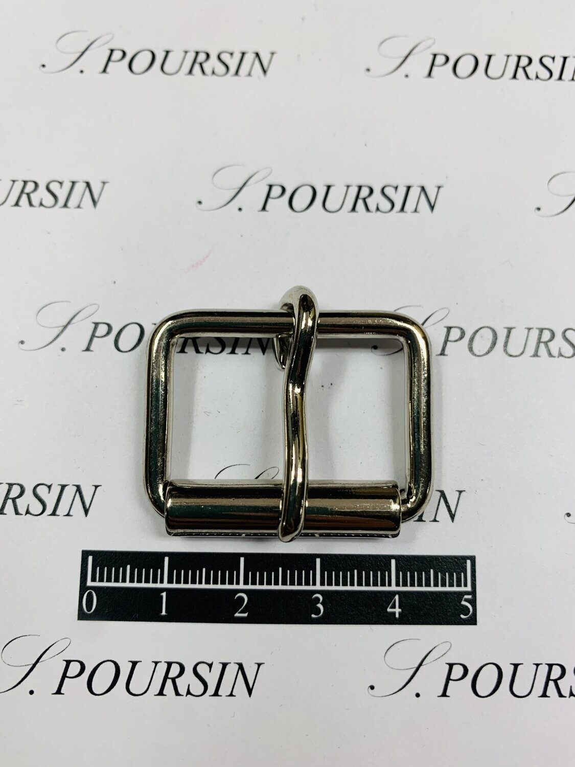 Boucle à Rouleau 30x20x3,9 Non Soudée Laiton Poli Bille Nickel - lot de 5 pièces