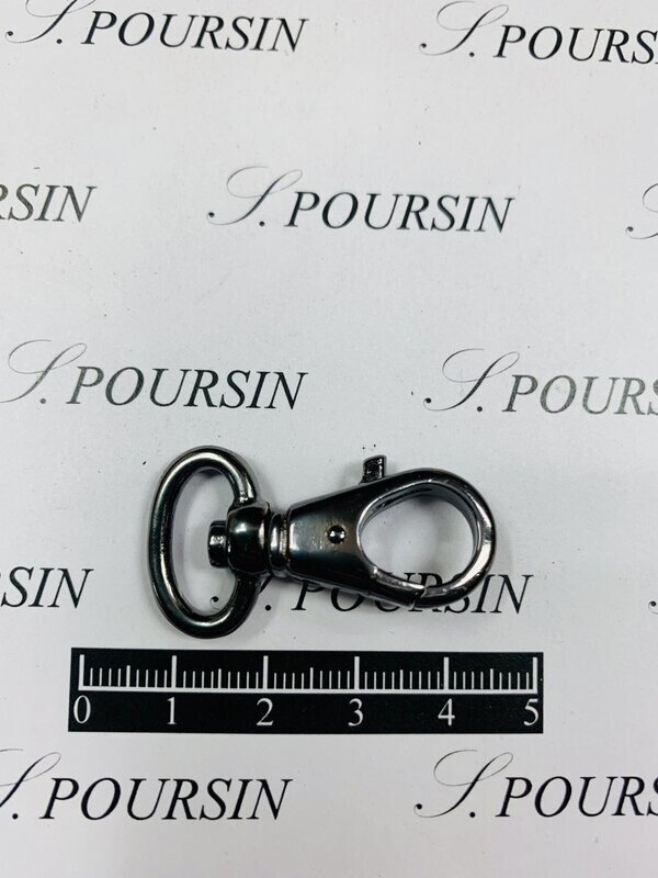 Mousqueton GMF 126/15 Laiton Nickel Noir Verni - lot de 2 pièces