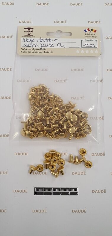 Male double 0 Laiton - lot de 100 pièces