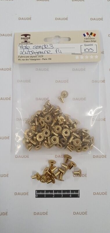 Male simple 3 Laiton - lot de 100 pièces