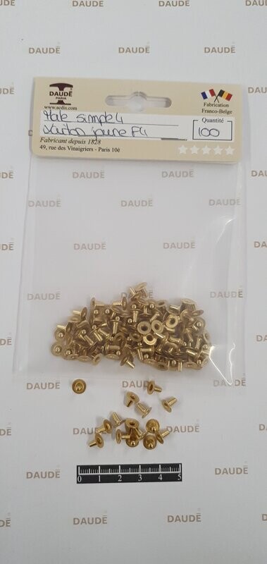 Male simple 4 Laiton - lot de 100 pièces