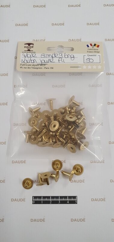 Male simple 9 Long Laiton - lot de 50 pièces