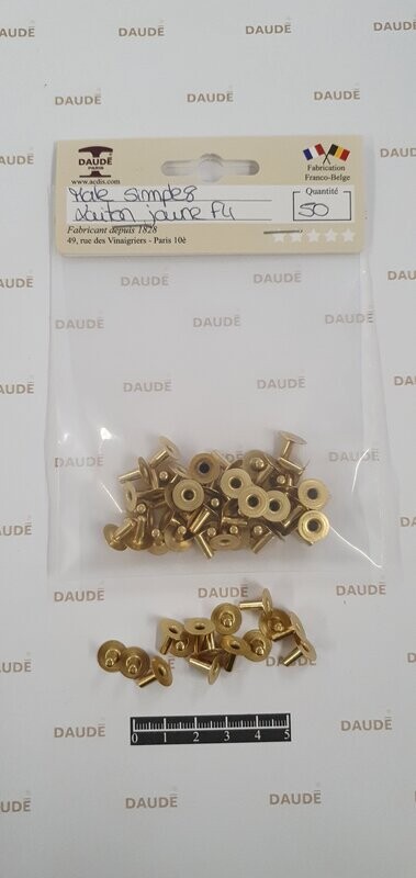 Male simple 8 Laiton - lot de 50 pièces