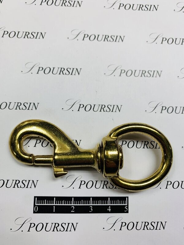 Mousqueton 48-90/25 Laiton Brut - lot de 2 pièces