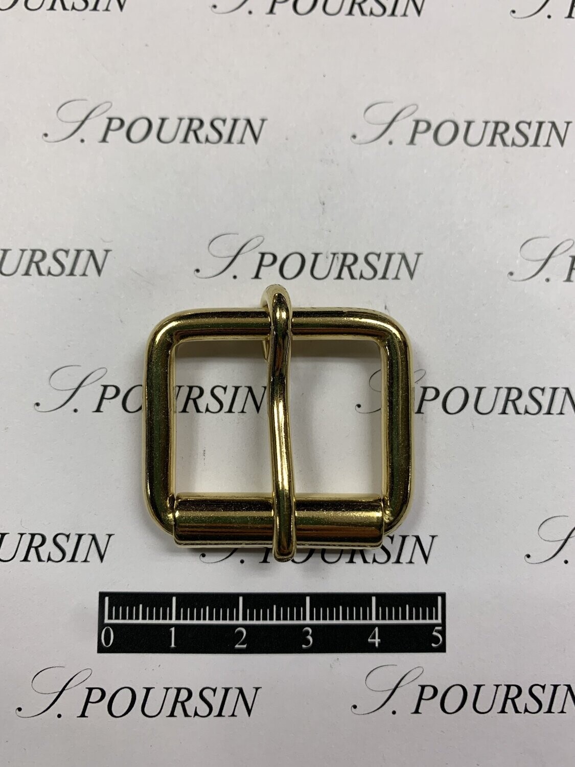 Boucle à Rouleau 30x24x4,9 Non Soudée Laiton Poli Bille - lot de 5 pièces