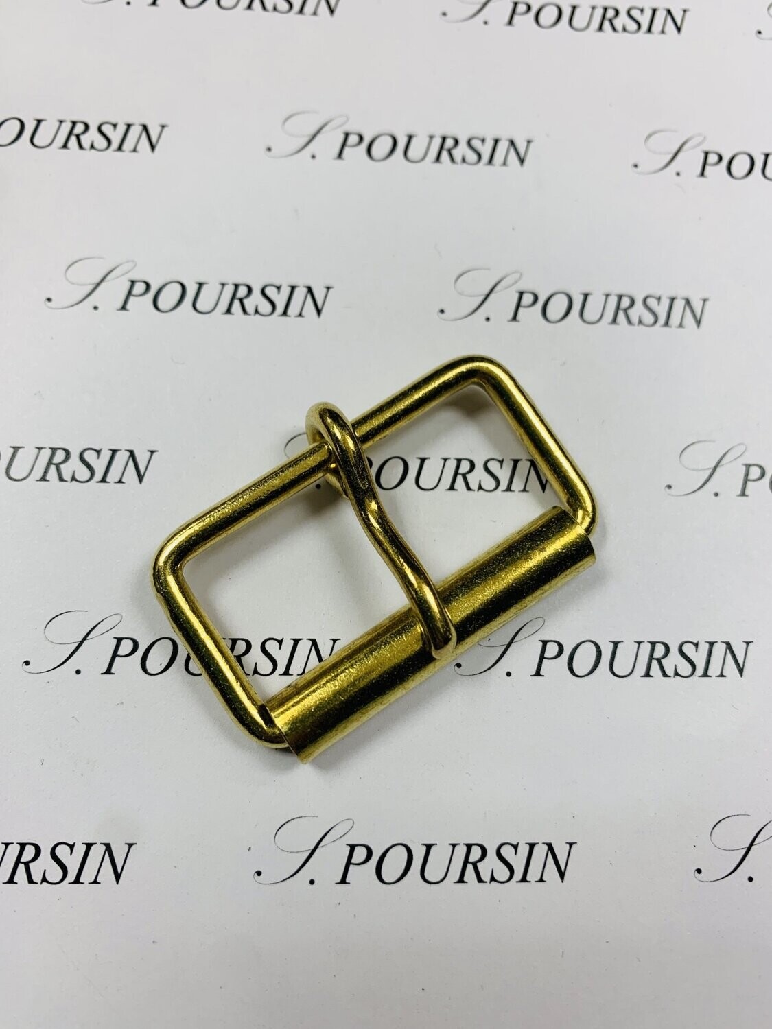 Boucle à Rouleau 40x20x3,9 Non Soudée Laiton Poli Bille - lot de 5 pièces