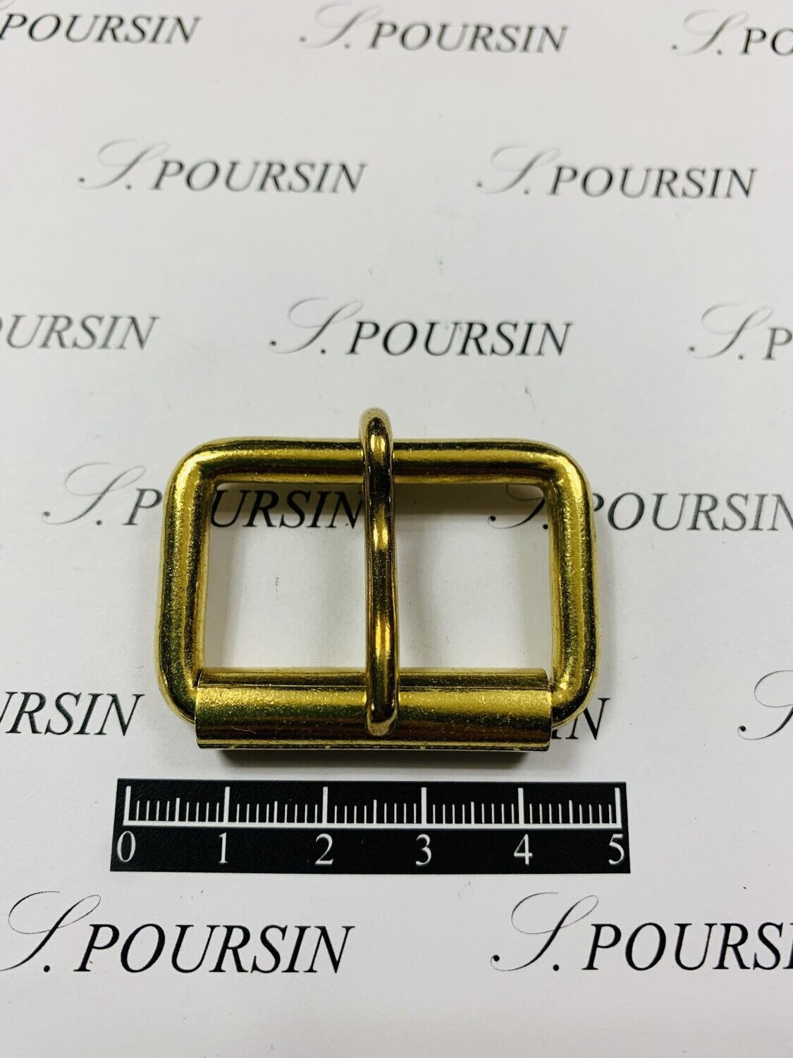 Boucle à Rouleau 35x32x4,9 Non Soudée Laiton Poli Bille - lot de 5 pièces