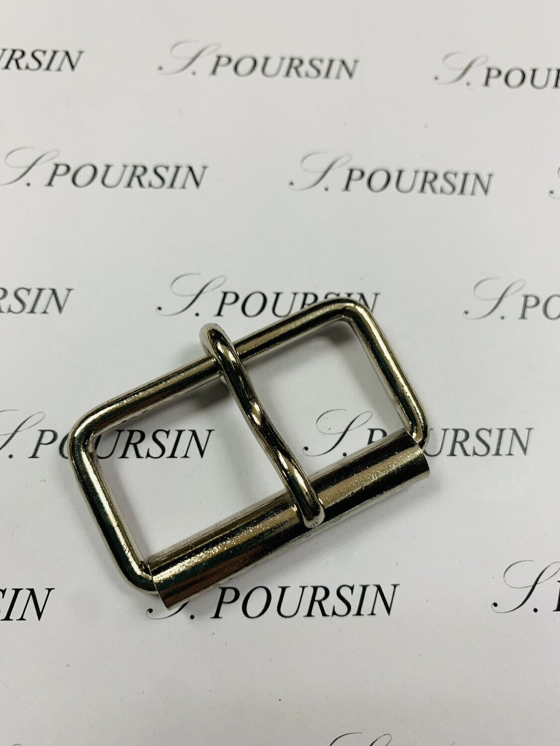 Boucle à Rouleau 40x20x3,9 Non Soudée Laiton Poli Bille Nickel - lot de 5 pièces