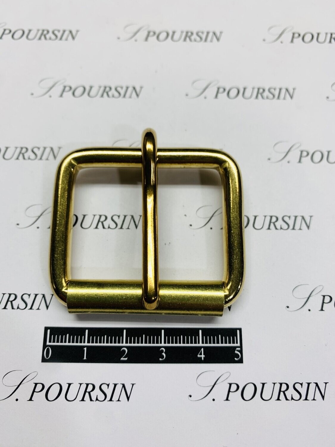 Boucle à Rouleau 40x30x5,9 Non Soudée Laiton Poli Bille - lot de 2 pièces