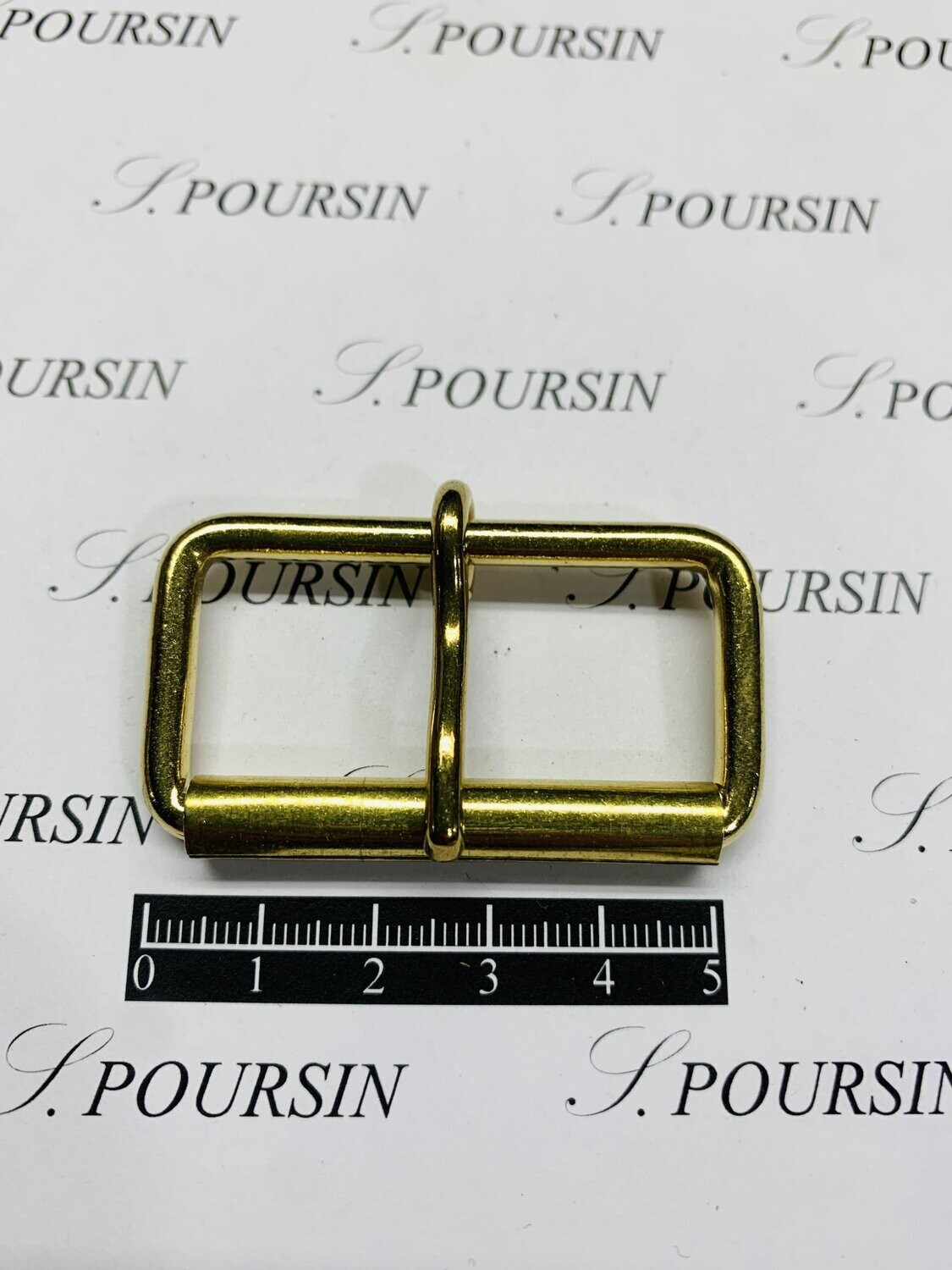 Boucle à Rouleau 45x20x4,4 Non Soudée Laiton Poli Bille - lot de 5 pièces