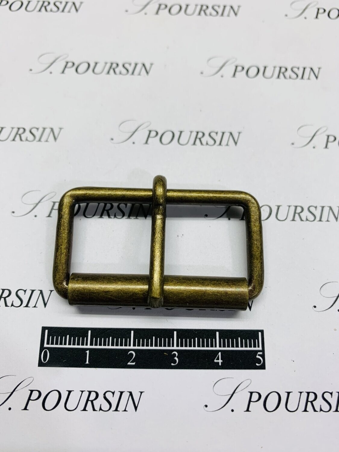 Boucle à Rouleau 45x20x4,4 Non Soudée Laiton Bronzé Antic Verni - lot de 5 pièces