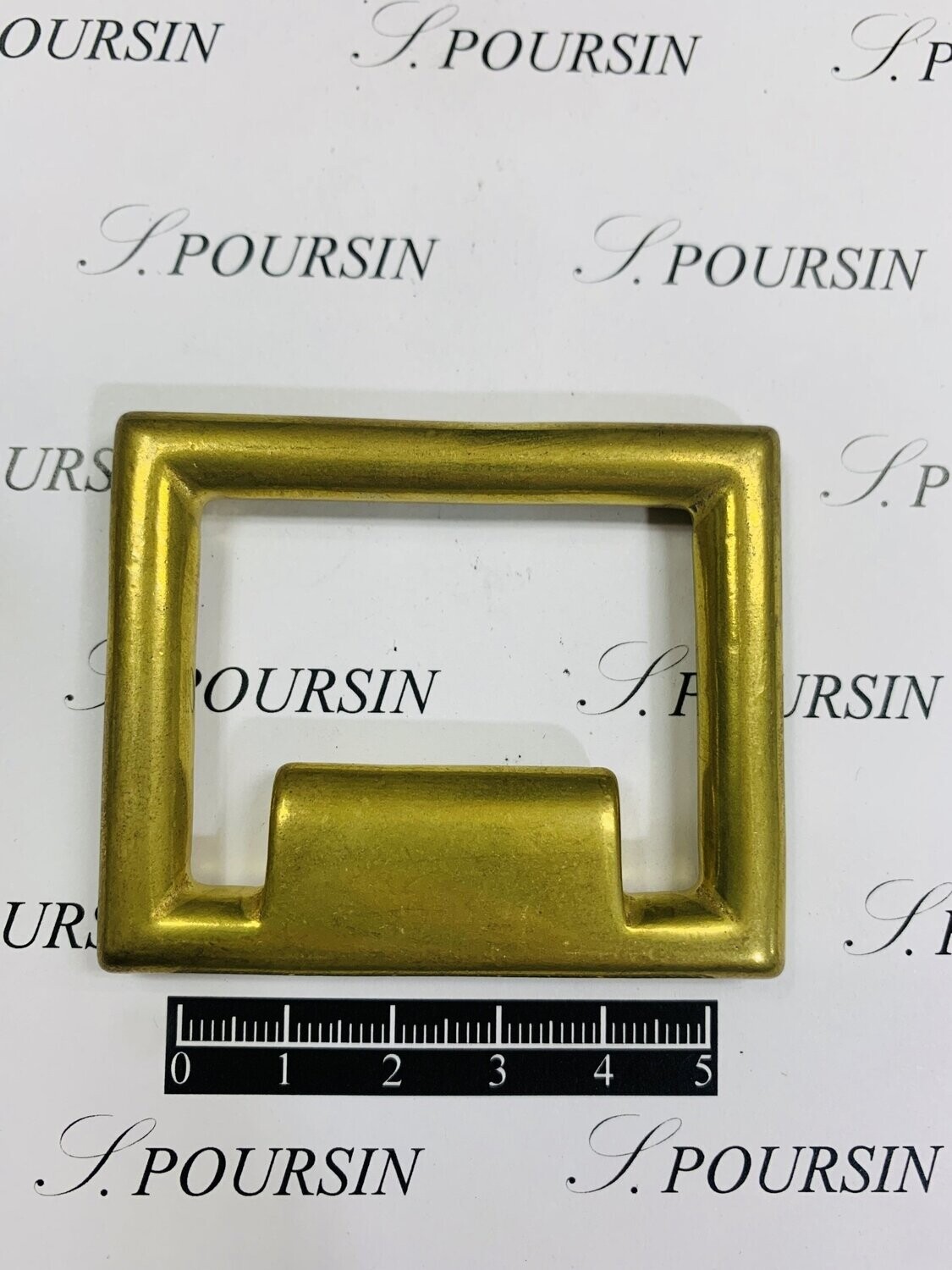 Carré de licol 45x35 Laiton Poli Bille - lot de 1 pièce