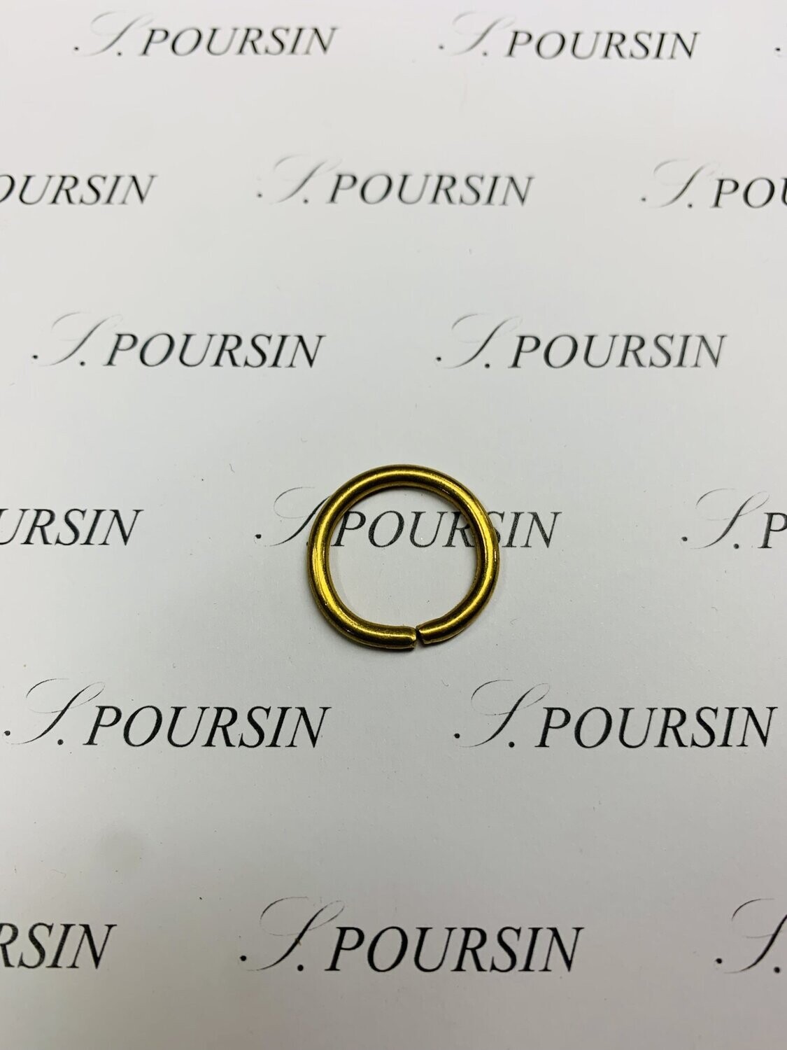Anneau Non Soudé 16x24 Laiton Poli Bille  -  lot de 10 pièces