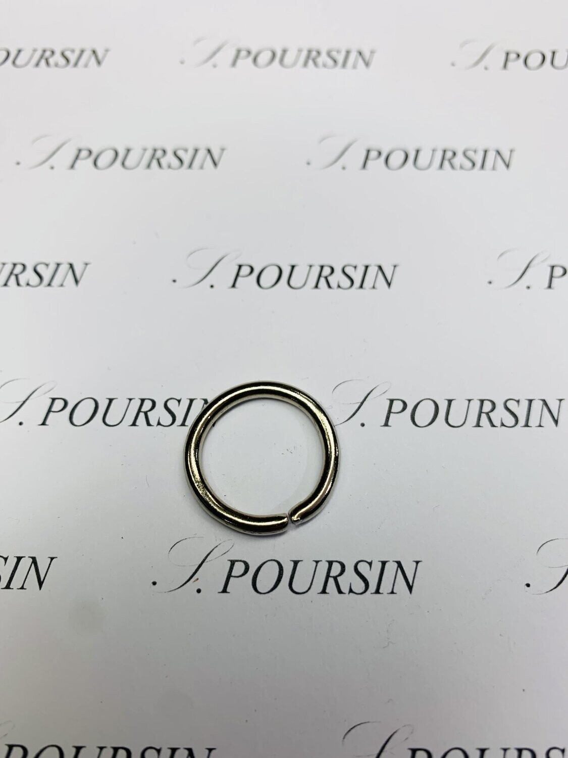 Anneau Non Soudé 16x24 Laiton Nickel  -  lot de 10 pièces
