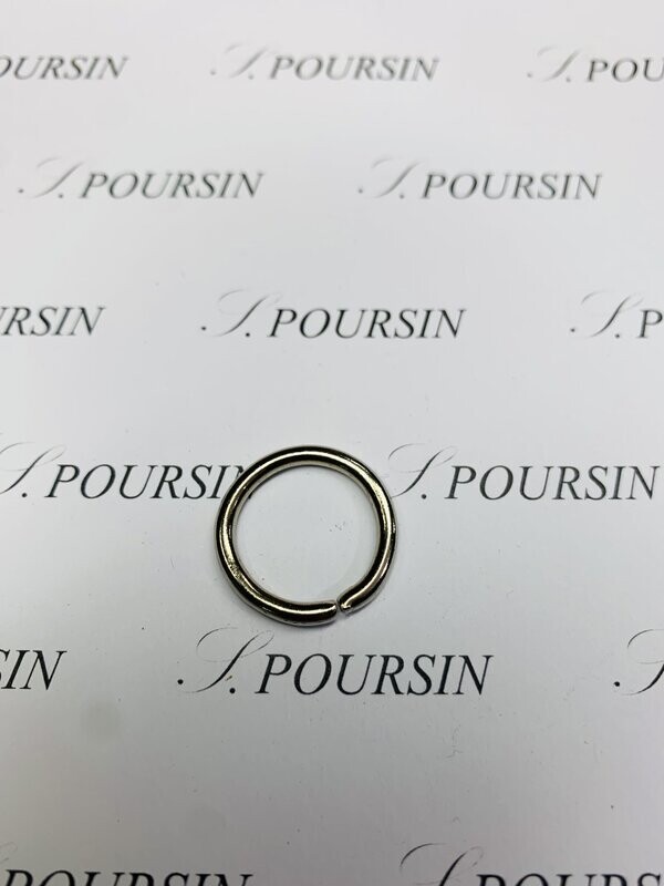 Anneau Non Soudé 16x24 Laiton Nickel  -  lot de 10 pièces