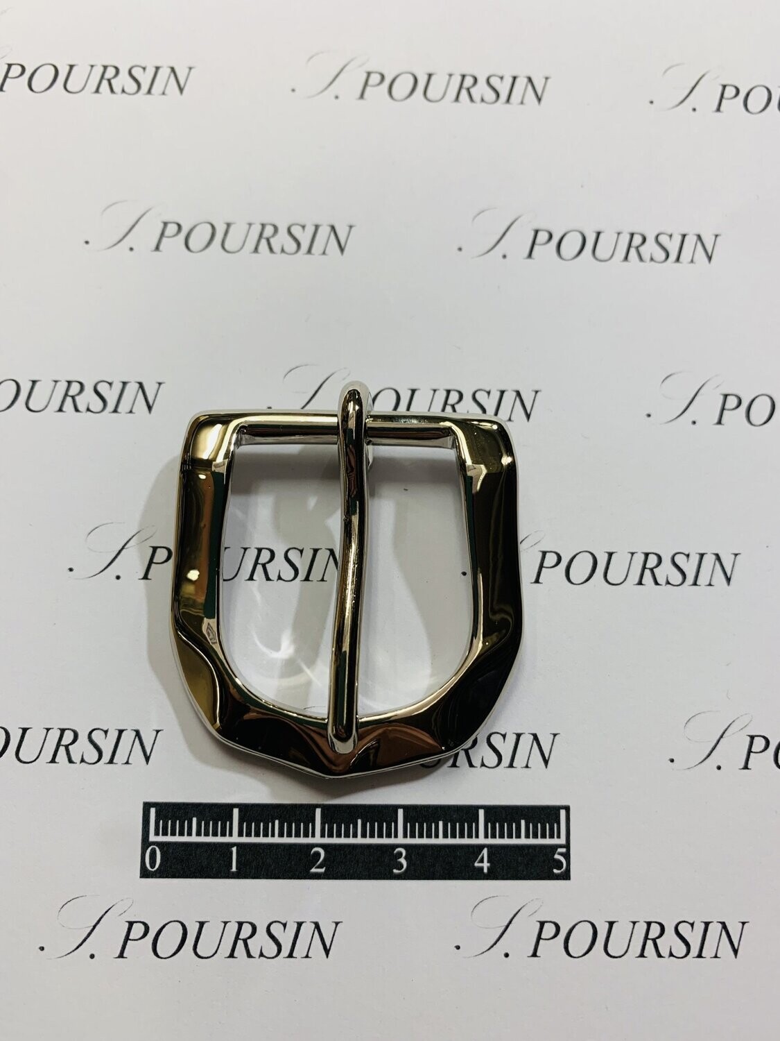 Boucle Facette 23mm Laiton Poli Nickel - lot de 2 pièces